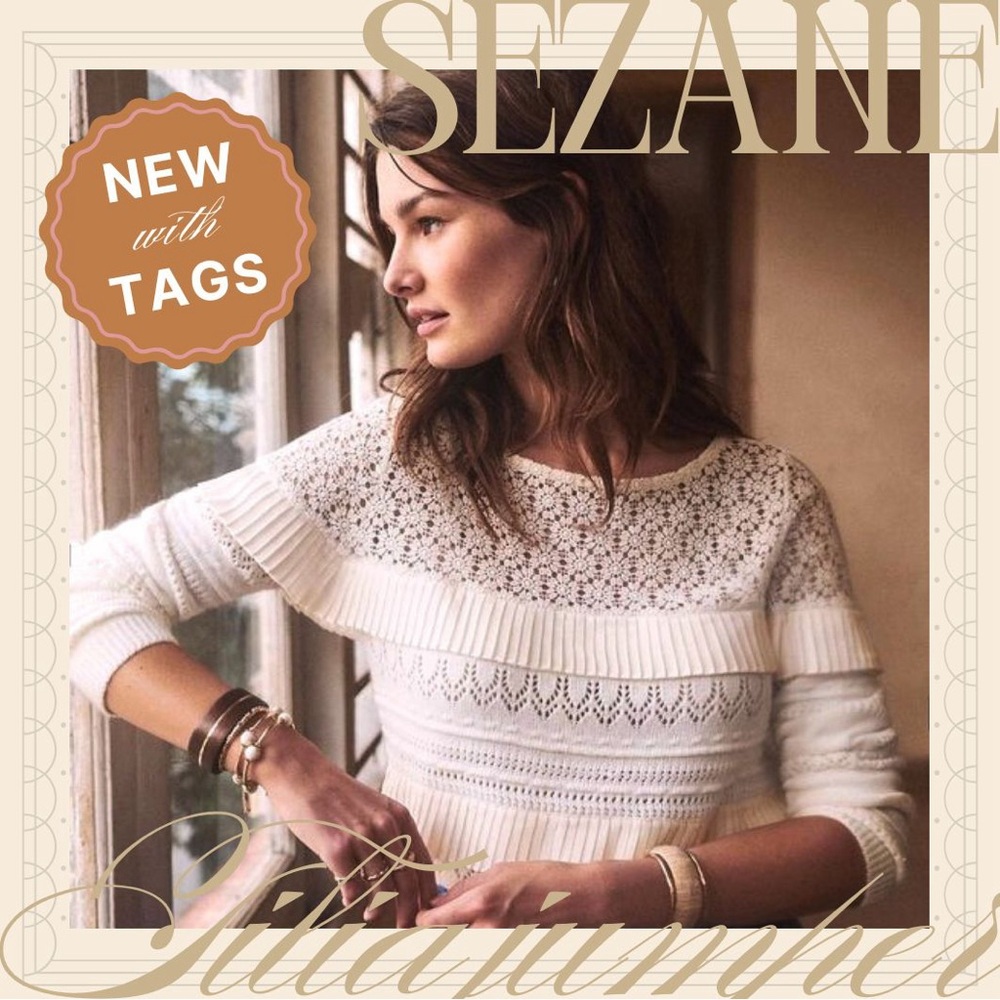 Sézane Knit Sweater Tilia Pull NWT